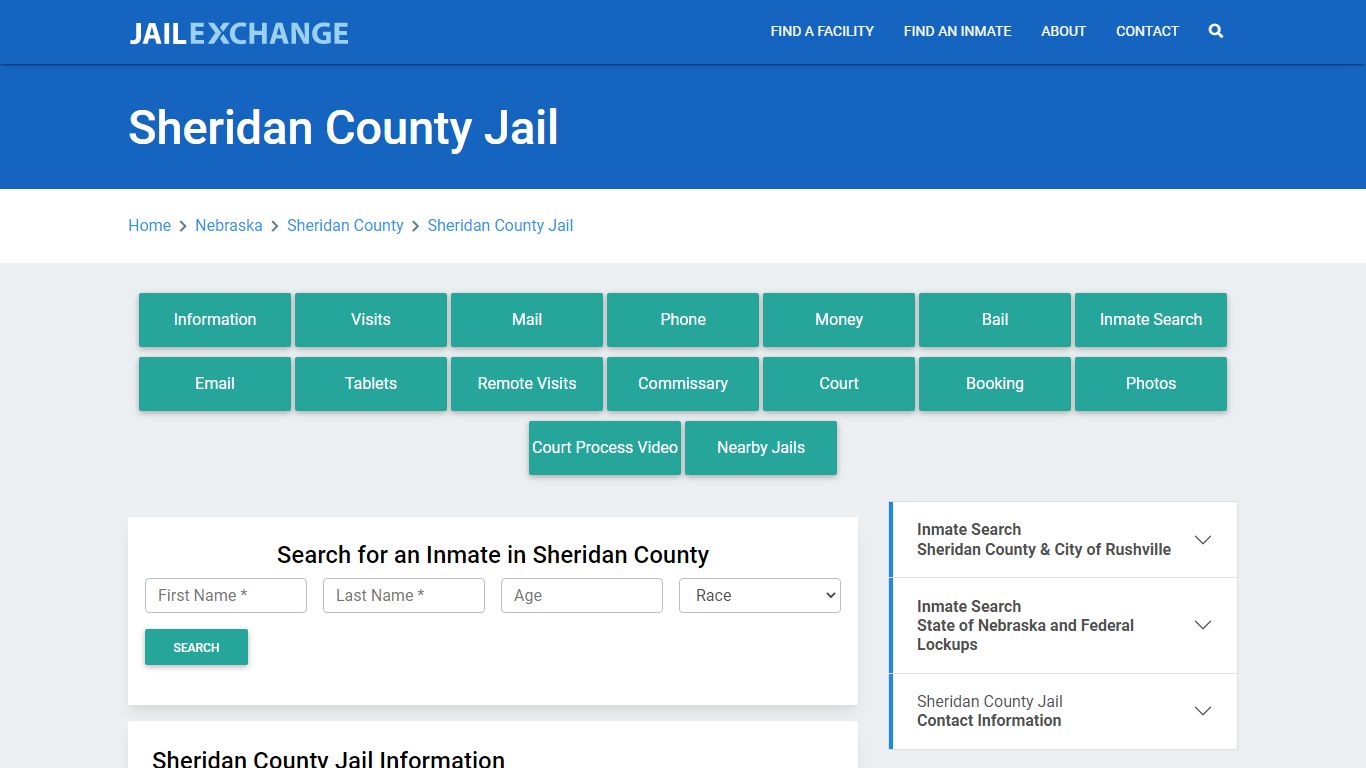 Sheridan County Jail Roster Lookup, NE, Inmate Search