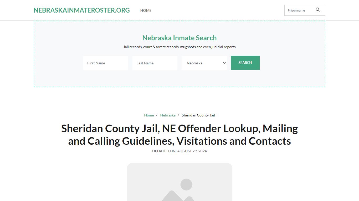 Sheridan County Jail, NE: Inmate Search Options, Visitations, Contacts